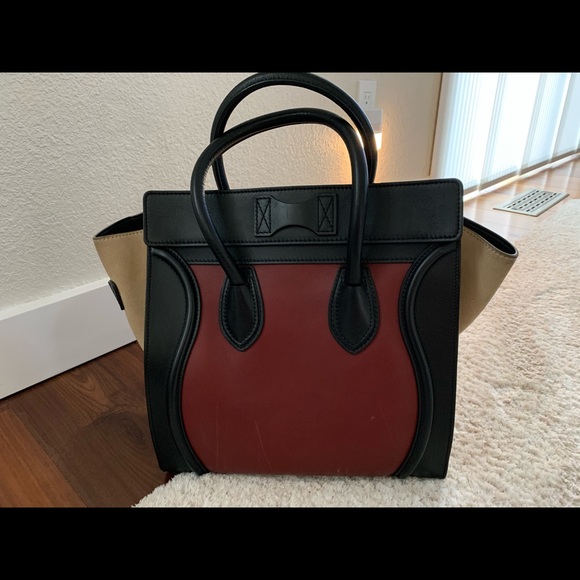 CELINE LUGGAGE TRIO COLOR BAG - Picture 2 of 9